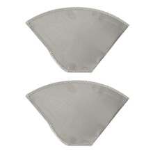 2X Wiederverwendbarer Kaffee Filter üBergießEn Edelstahl Filz Kaffee Filter Tropf Kegel Papierloser