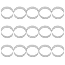 15Pcs 6cm Circular Tart Ring Dessert Stainless Steel Perforation Fruit Pie Quiche Cake Mousse Mold Kitchen Baking Mould