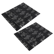 2Pcs Kitchen Grease Aluminum Foil Insulation Block Oil Board Cooking Hot Baffle Tin Foil Sheet Black