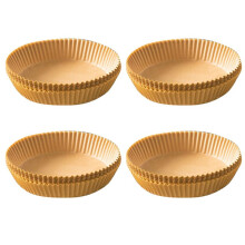 200Pcs Air Fryer Parchment Paper Liners Non-Stick Disposable Liners Basket Unperforated Round Parchment Paper(Brown)