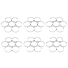 30Pcs Circular Porous Tart Ring Bottom Tower Pie Cake Mould Baking Tools Heat-Resistant Perforated Cake Mousse Ring, 8cm