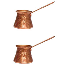 2X Turc Cafetière Turque Café Turc Cuivre Turc Machine à Café pour Turk Cezve Cafétéria Poignée en Métal Cevze