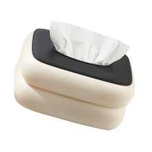 Housse pour boîte de mouchoirs noire à grande capacité, ouverture large, en plastique PP