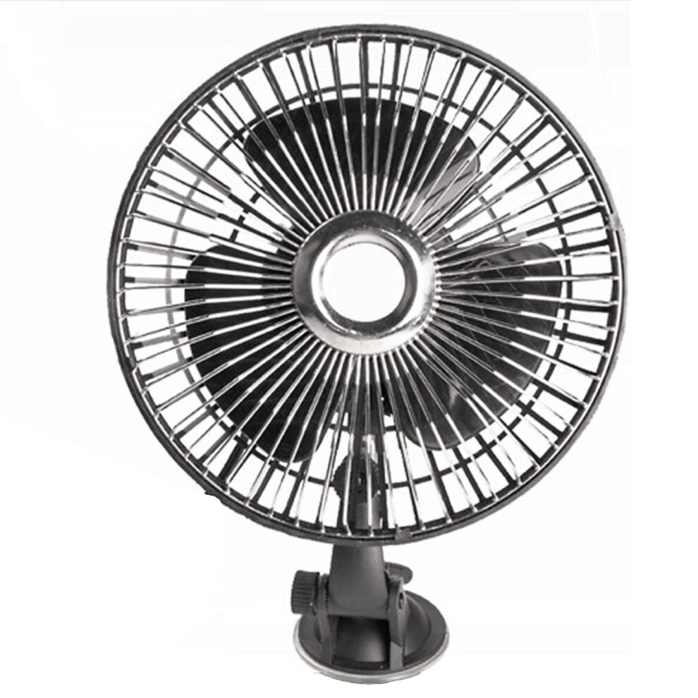 6 Inch Car Fan With Suction Cup 360 Rotatable Air Circulation Cooling 8731385134777