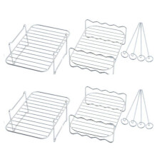 2X Air Fryer Rack for Dual Basket,Air Fryer Multi-Layer Rack,for Foodi DZ201 DZ40 Double Basket Air Fryer