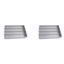 2X Battenberg Battenberg Cake Pan, Commercial Weight Anodised Aluminium, Silver A