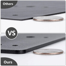 Right Angle Bracket 2 PCS,Mending Plate Flat Straight Steel L Shape Bracket, Black Powder Coated Post to Connectors