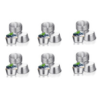 72 Stuks Individuele Mallen Puddingvormen Kopjes Chocolade Gesmolten Pannen Non-Stick Cupcake Cake Cookie Puddingvorm