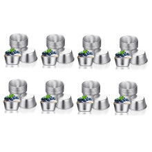 96 Pieces Individual Molds Pudding Molds Cups Chocolate Molten Pans Non-Stick Cupcake Cake Cookie Pudding Mold