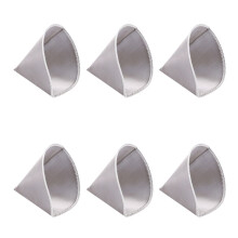 6X Wielokrotnego Użytku Wlać Filtr do Kawy Filtr Bez Papieru Filtr do Kawy Filtr Stożkowy ze Stali Nierdzewnej Filtr Kroplowy Od 3 do 4 Filiżanek