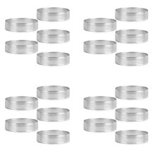 20 Pièces Anneaux de Circulaires avec Trous En Acier Inoxydable Aux Fruits Quiches Gâteau Mousse Moule Cuisine Cuisson Moule 7 cm