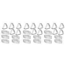 3X Boat Shape & Triple-Cornered Stainless Steel Tart Ring Tower Cake Mould Baking Tools Perforated Cake Mousse Ring