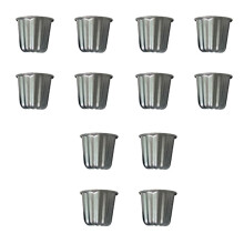 Moule Cannele, Moule Cannele Muffin, 12Pièces Séries Moule Cannele Antiadhésif Gris-Noir Canneles