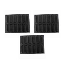 3X Silicone Pan-Non-Stick Perforated French Bread Pan Forms,Hot Dog Molds , Baking Liners Mat Bread Mould