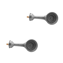 2X Hochdruck-Propan-Gusseisen-Rundbrennerkopf, Propan-Brennerkopf mit Öffnung Aus Messing