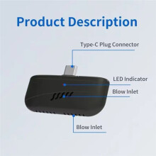 Blowing Breathing Tester Portable Alcohol Tester  Alcohol Detector with Intelligent Interaction Only 7.5g