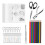 165 PCS Shrink Plastic Kit - 15 Shrink Plastic Films, 5 Patterned Sheets, 12 Colored Pencils, 130 Keychain Accessories 1