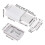 2 Pack Heavy Duty Push  & Lock for Hidden Door Touch Latches and Catch Magnet Push Release Drawer Pull Tip, White 5