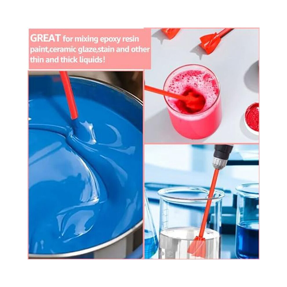 20Pcs Paint Mixer Drill Attachment, Paint Stirrer For Drill,Helix Paint Mixer Resin Mixer Epoxy Paddles For Mixing Resin 4713492665706