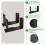 Adjustable Door Barricade Brackets, Heavy Duty Door Security Bracket, Drop Open Bar Holder for Security 4