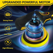Cordless Car Buffer Polisher for 20V Battery 8Variable Speed 3500RPM Car Buffer Polisher for Car Detailing Waxing
