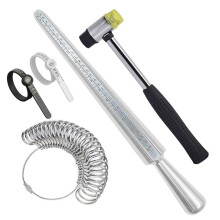 Ringgrößen-Messwerkzeug-Set, Ringgrößenmesser Aus Metall, Ringgrößenstab, Drahtwickelwerkzeug, Schmuckherstellungsset