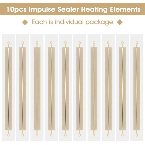 10Pcs Impulse Sealer Replacement Parts 12Inch Heat Seal Strips Replacement Elements Grip Impulse Sealer Heating Element 2