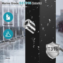 Invisible Cable Railing Kits, T316 Stainless Steel 20Pack Terminal and 20Pack Beveled Angle Washers for Cable Railing