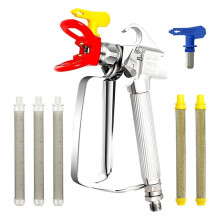 Airless Verfspuitset, Onderdelen met 2 Stuks 517 Tips en Mondstukbeschermer, 5 Stuks Spuitfilter voor Alle Airless Verf