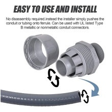 30 Pcs 1/2 Inch Liquid Tight Connector PVC Electrical Conduit Fittings Connector Flexible Conduit Connector for Home