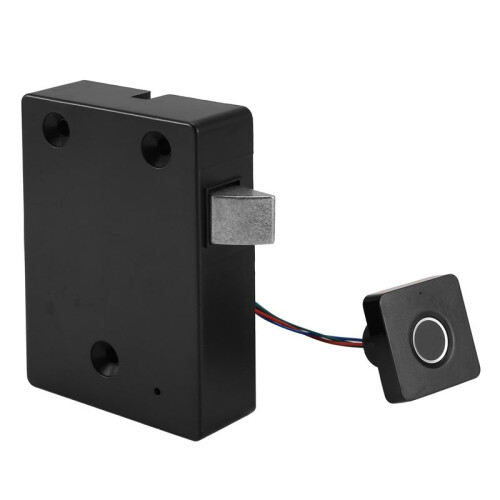 Biometric Fingerprint Lock Black Keyless Cabinet Lock  Drawer Locks(Equipped with A Control App)