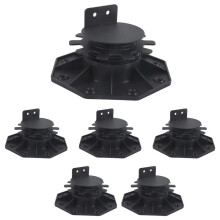 6 Pcs Joist Support Pedestals, Adjustable Decking & Flooring Support Pedestal for Deck, Timber Base
