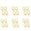 24Pcs DA32-00006W Refrigerator Defrost Temperature Sensor Replacement Thermostat for  AP41336842 DA32-10105R 2