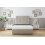 Comfort (4' Small Double, Cream) Comfort Denver Plush Divan Bed Base 2 Drawers Same Side 26" Strutted Headboard 3