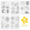 165 PCS Shrink Plastic Kit - 15 Shrink Plastic Films, 5 Patterned Sheets, 12 Colored Pencils, 130 Keychain Accessories 5