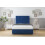 (3' Single, Navy) Sloomy Manhattan Plush Divan Bed Base 2 Drawers Same Side With 26" Strutted Headboard 2