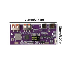 LED Dual USB Micro-Type/Type-C Mobile Power Bank Lead-Acid Lithium Battery Charger Module Support QC2.0/QC3.0/QC4.0 B