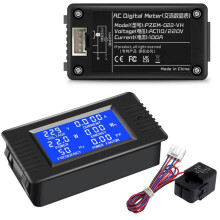 AC 110V 100A Display LCD Abertura CT Voltímetro Digital Amperímetro Testador de Corrente de Tensão Potência Energia Freqüência Medidor Wh