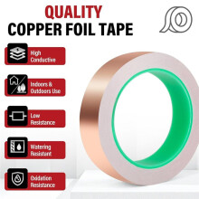 Copper Tape, Copper Foil Tape (1Inchx72.2FT), Copper Tape Conductive Adhesive, Copper Foil Tape for Stained Glass Guitar