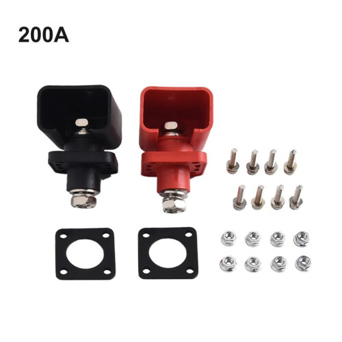 2pcs 200A High Current  Storage Terminal Battery Connector Terminal Block DC500V M8 Wire Core Diameter Lithium 2