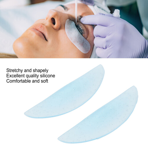 Blue Silicone Lash Lift Pads with Storage Box Reusable Soft Perming Shields M 2