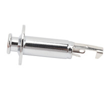 6.35mm Mono Endpin-Ausgangsbuchse – Messinglegierung, Silber