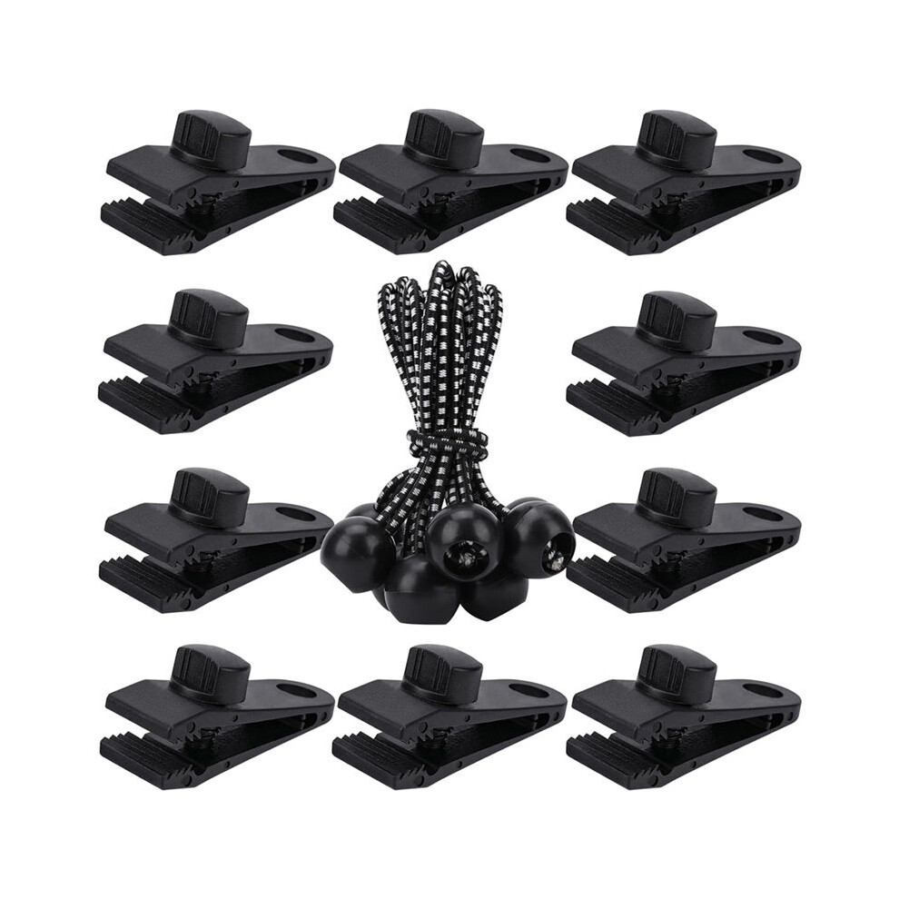 Tarp Clips Heavy Duty Lock Grip,20Pack Tarp Clamps,Shade Cloth Clips Fasteners,Pool Awning Cover Bungee Cords Clips 4712680583013