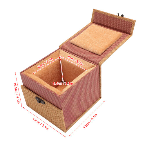 Shockproof Doll Head Storage Box for 16-16.5cm Earth Yellow 1