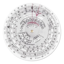 E6B-R 6 Inch Diameter Circular Flight Computer, Flight Computer Calculator Standard Flight Training Student Use IFR VFR