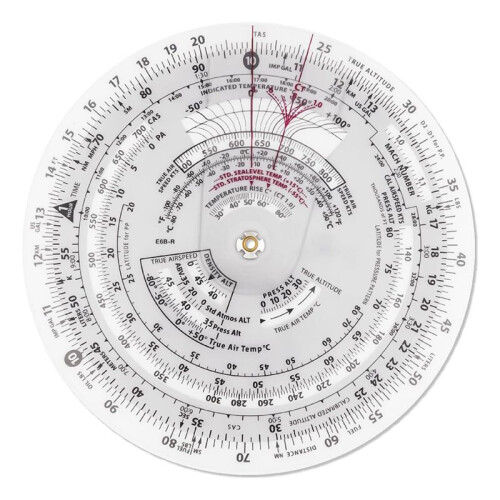 E6B-R 6 Inch Diameter Circular Flight Computer, Flight Computer Calculator Standard Flight Training Student Use IFR VFR