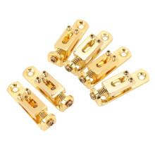 6 piezas de selleta de puente para guitarra, dividida, de aleación de zinc, dorada, para 6 cuerdas