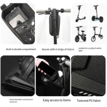Bolsa de Armazenamento Frontal para Scooter Elétrica Bolsa Rígida de Capacidade Estojo para Pendurar Skate À Prova D'Água Universal 2L