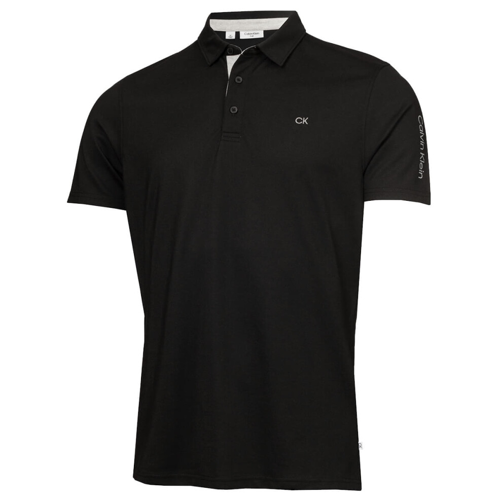 New Calvin Klein Men's (Xxxl, ) Uni Golf Moisture Wicking Breathable Polo Shirt Black