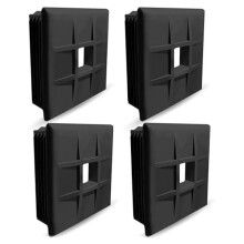 4-Pack 4 Inch RV Bumper Plug Eindkap voor RV, , Reis, Aanhanger RV Vierkante Bumper Eindkap Aanhanger Beschermkap